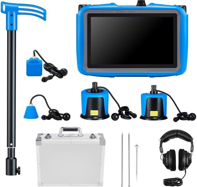 Buying Solutions MB Rohrwasserleckdetektor mit 4 Sensoren und LCD-Touchscreen in Blau zur Leckortung unterirdischer Leitungen mit 1Hz-10000Hz Frequenzbereich und 3 Hörstäben - Bild 1