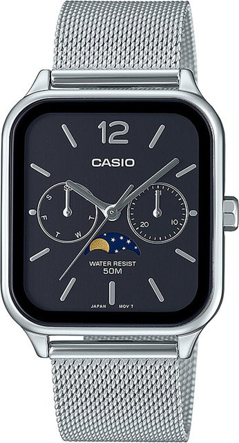 Casio Armbanduhr, Quarz, Edelstahl, Schwarz, 34 mm, Herren - Bild 1