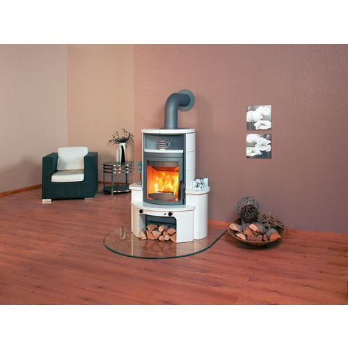 Hark Avenso GT ECOplus Kaminofen mit Ofenkacheln in Cremeweiß, 6 kW mit Automatik - Bild 2