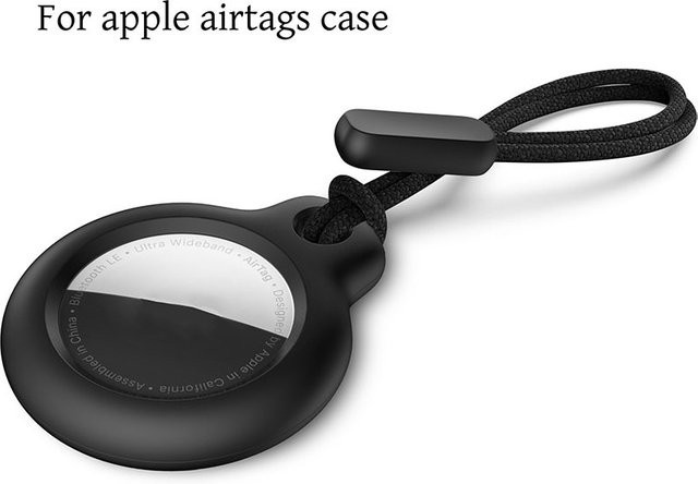 Schutzhülle für Apple AirTag Locator mit Trageriemen in Blau und Schwarz - Bild 1