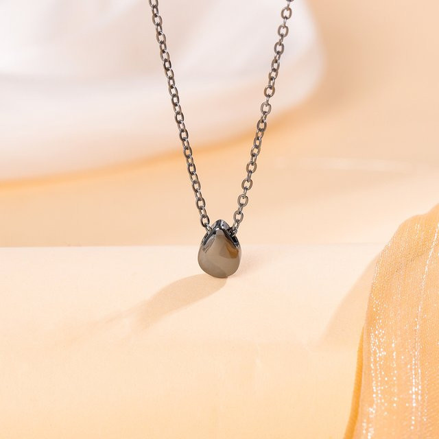 GaGa-Duck Halskette, Mini-Tropfen, 925 Silber, Schwarz - Bild 1