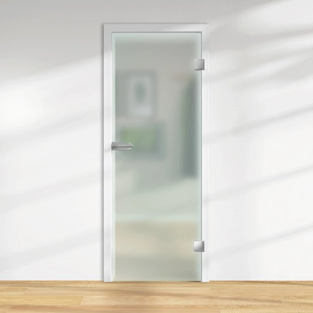 Skyscope Glasdrehtür ESG satiniert Floatglas DIN Rechts, H x B x T: 197,2 x 70,9 x 0,8 cm - Bild 1