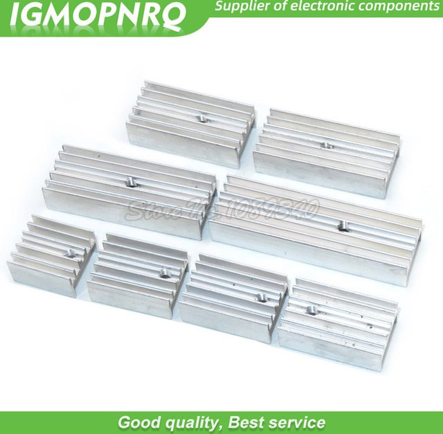 100 Stück Aluminium Kühlkörper in Weiß und Silber für Transistoren bis 220V - Bild 1