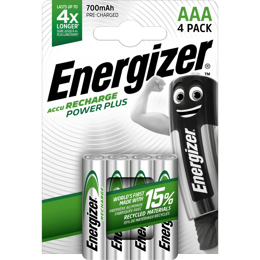 Energizer Power Plus AAA Akku NiMH 700 mAh 4 Stück Multicolor - Bild 2