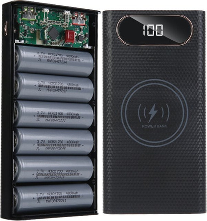 YiFanHeRong Tragbare Powerbank mit LCD-Display und Schnellladung QC3.0 PD, Schwarz