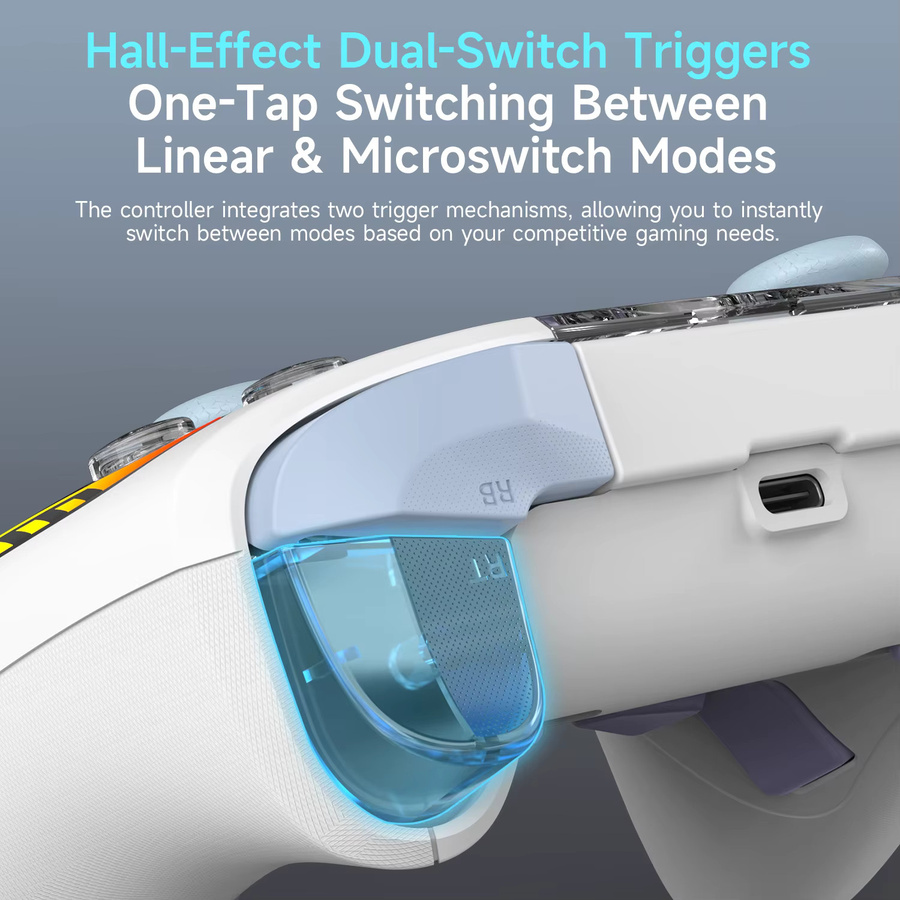 AJAZZ GP100 Kabelloser Joystick-Gamecontroller in Weiß für PC, Handy und Nintendo Switch - Bild 2
