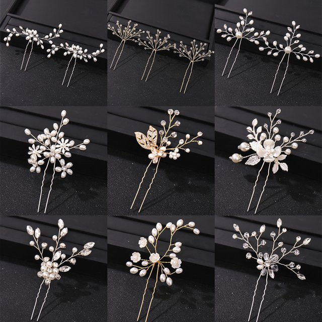 Haarnadel Kristall Perle Strass, Damen - Bild 1