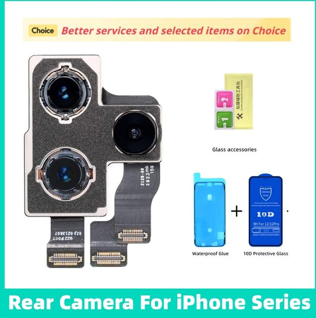 Apple Rückkamera für iPhone 7 8 Plus XR X XS 11 Pro Max Mini 12 13 14 15 Pro Max in Schwarz - Bild 1