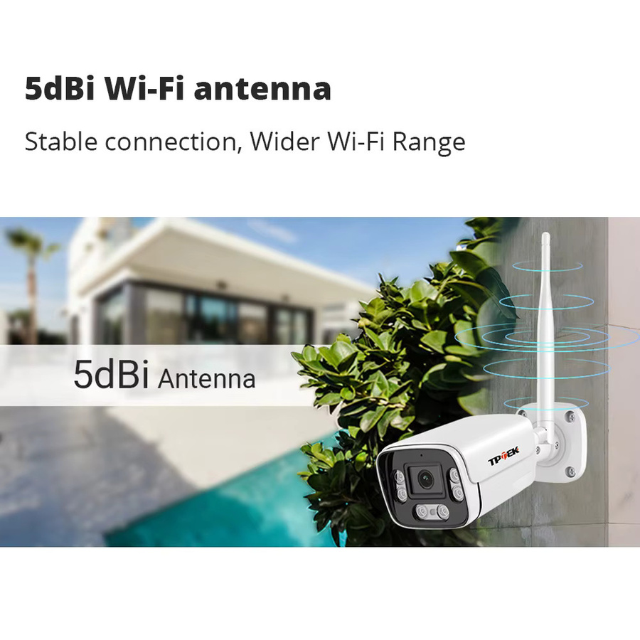 TPTEK 4K 8MP Outdoor Überwachungskamera mit 4G SIM-Karte und Wi-Fi, IP Bullet CCTV Sicherheitsschutz in Weiß - Bild 4