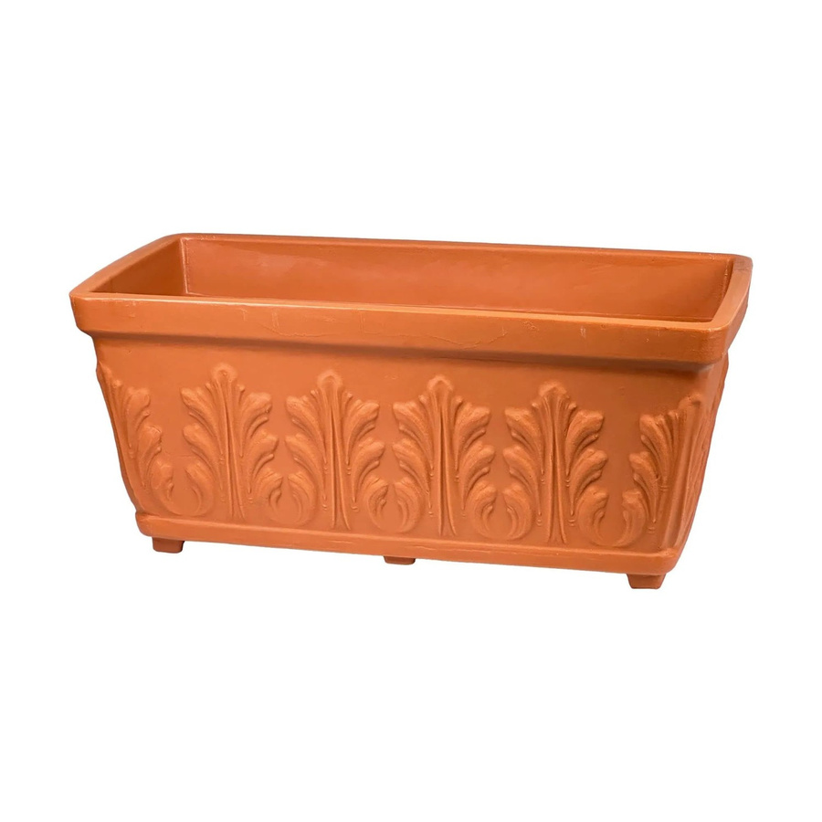 Mein-Pflanztopf Blumentopf Mailand Blumenkasten aus Kunststoff in Terrakotta-Optik, Farbe: Braun, Höhe: 60 cm - Bild 2