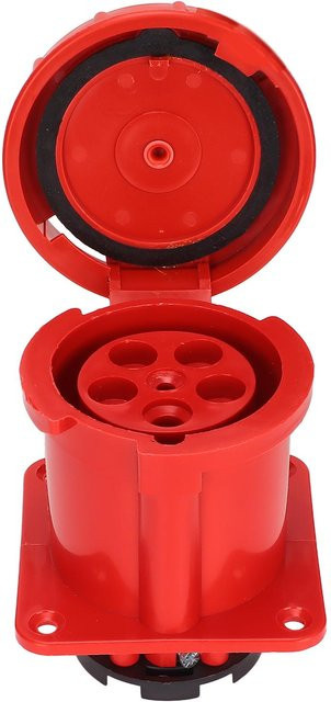 KONNWEI 5-Pin Industriestecker IP67 Wasserdicht aus Messing in Rot - Bild 1