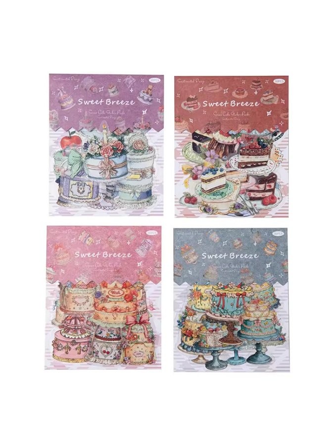 leaffei Kuchen-Themen-Dekorationsaufkleber Sweet Breeze Serie, 30 Blatt, multicolour - Bild 3