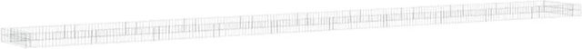 Furnicato Gabionen-Hochbeet aus verzinktem Stahl in Silber, B/T/H: 100 x 20 x 100 cm - Bild 1