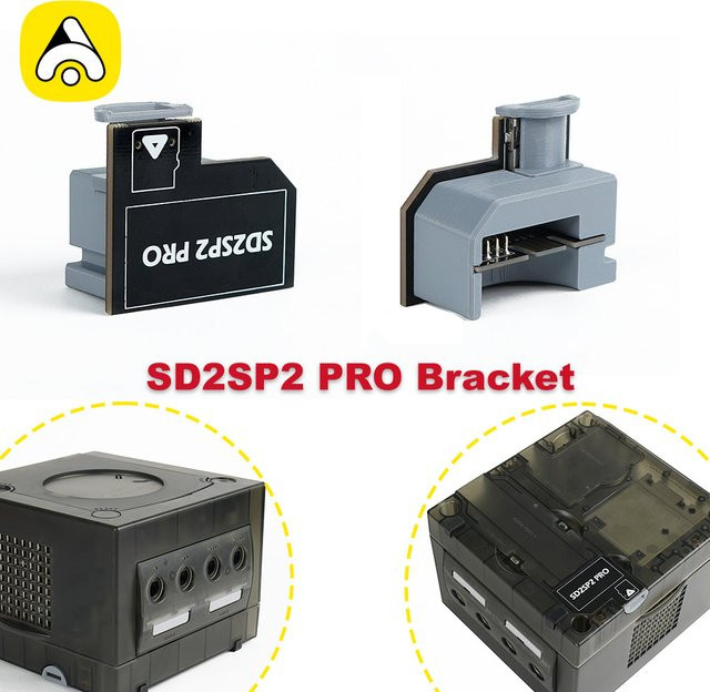 Apexneer SD2SP2 PRO Slot Halterung für Nintendo GameCube Adapter Ständer in Grau - Bild 1