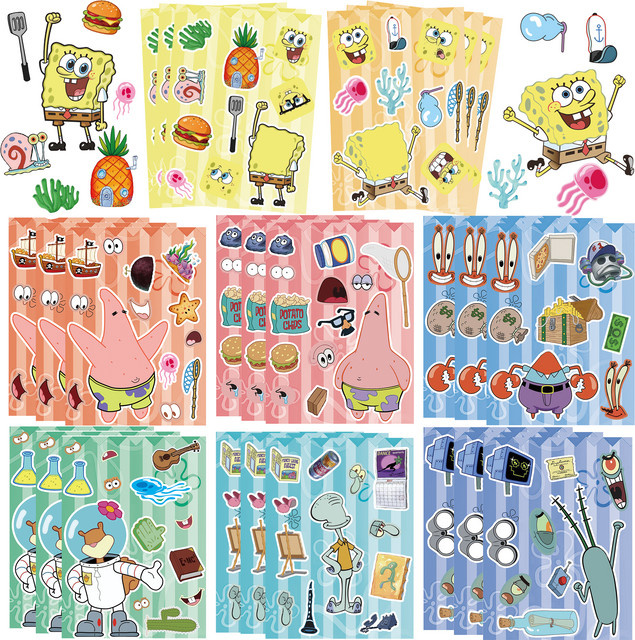 Potdemiel SpongeBob Gesichtsaufkleber, 24-teiliges Set - Bild 1