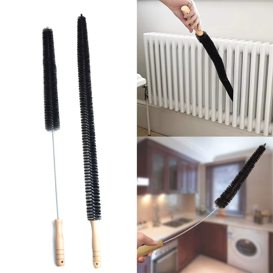LEENKEA Mehrzweck Reiniger Pinsel in Schwarz, Biegsamer langer Reiniger Duster für Waschmaschine und Kühler, Länge: 70 cm - Bild 2