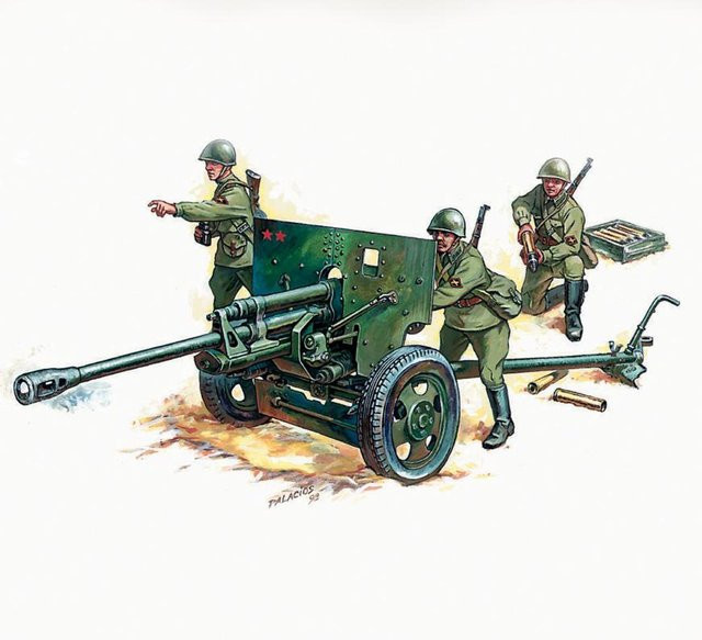 Zvezda 3 Soviet Gun, Fahrzeuge, 1:72 - Bild 1
