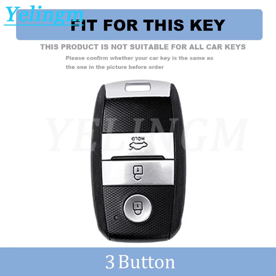 YELINGM 3-Tasten TPU Schlüsselhülle für Kia Picanto, Sportage, Rio, Cerato, Soul, K5, Ceed, Optima und Sorento - Bild 2