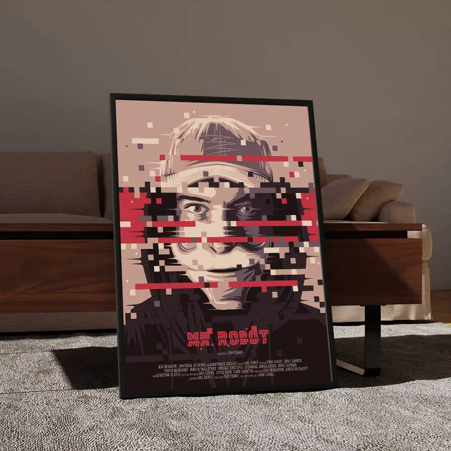 Rastar Mr. R-Robot Anime-Poster, selbstklebendes Kunstwerk in Multicolor für deine Kawaii-Raumdekoration - Bild 5