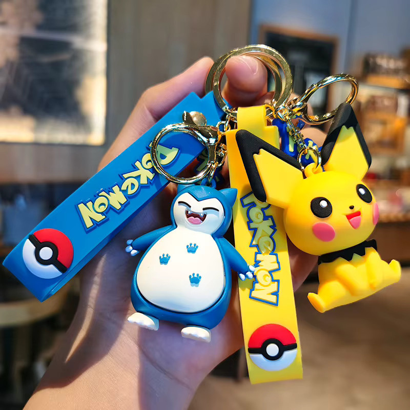 Pokemon Schlüsselanhänger Pikachu Snorlax Eevee, Kinder - Bild 2