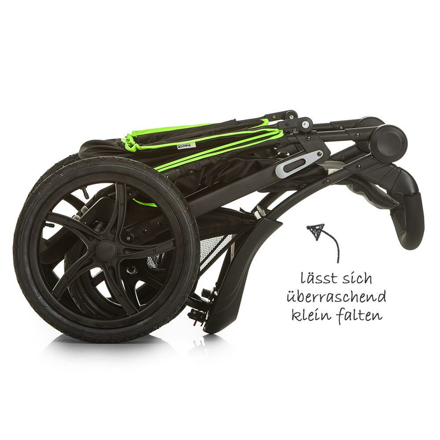 Hauck Buggy und Sportwagen Runner Offroad Jogger mit Luftreifen und Federung in Black Neon Yellow - Bild 8