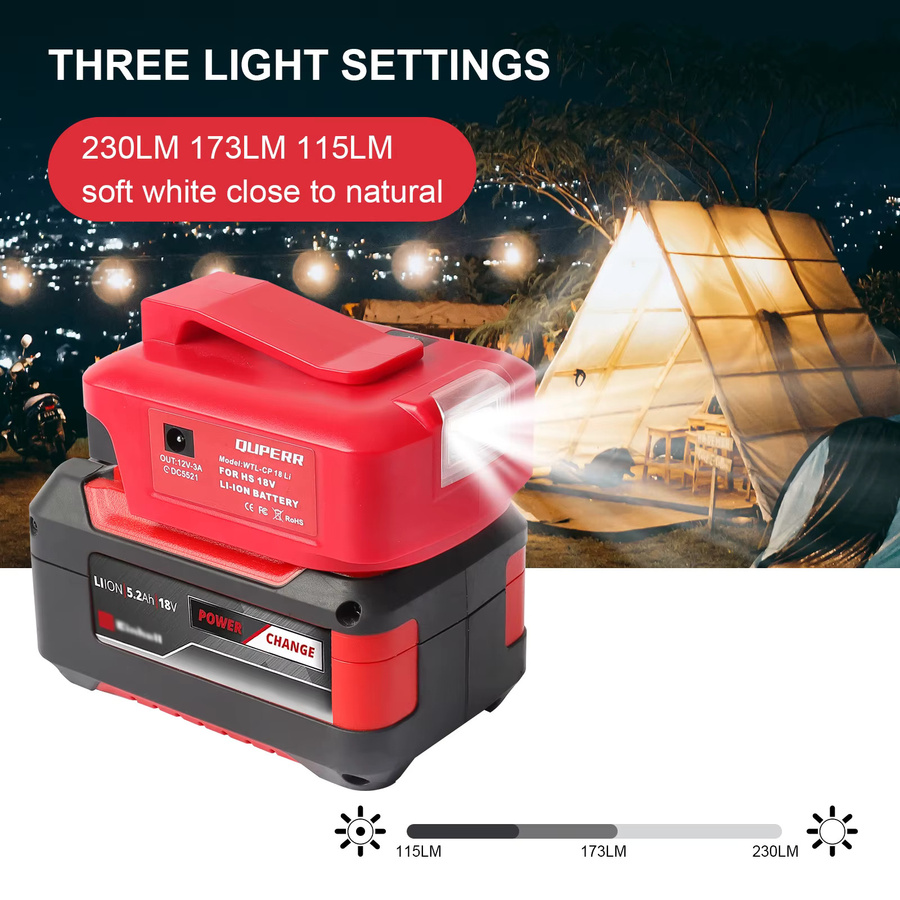 Einhell Akku-Adapter für 18V Akkus mit USB-C und PD 22,5W QC3.0 Anschluss in Rot - Bild 4