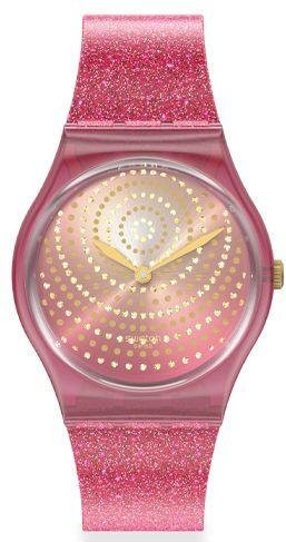 Swatch Armbanduhr, Quarz, Kunststoffgehäuse, Silikonarmband, Pink, Damen - Bild 1