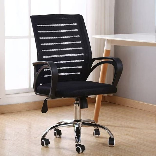 DUTRIEUX Drehstuhl für Wohnzimmer und Esszimmer in Schwarz mit Armlehnen und Stoffbezug - Bild 1