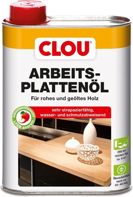 Clou Arbeitsplatten-Öl Transparent 250 ml – Lebensmittelechtes und wasserabweisendes Holzöl - Bild 1