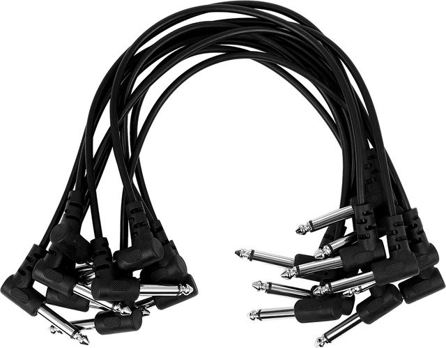 IRIN 10er Set Gitarrenpedalkabel Universal Audiokabel für E-Gitarre und Effektpedale, Schwarz - Bild 1