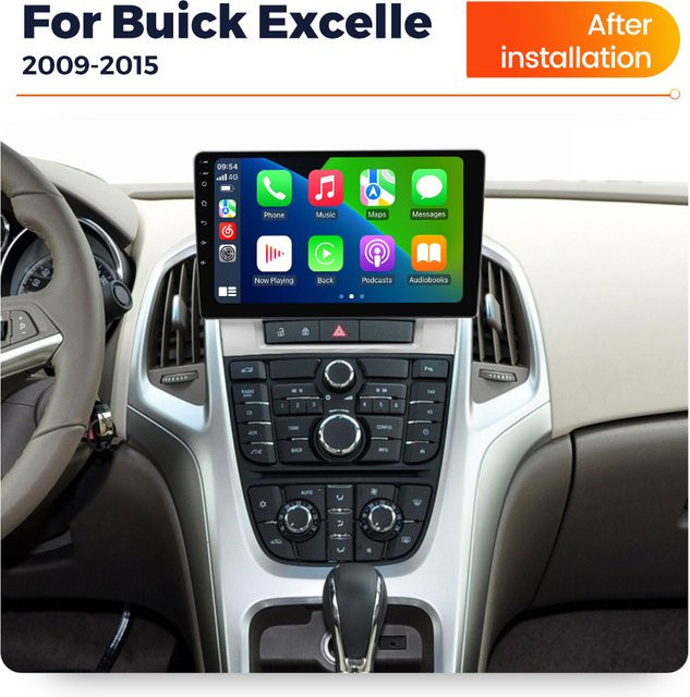 NAVIFANS Android Auto Multimedia Bildschirm mit GPS und Carplay für Vauxhall Opel Astra J 09-14 und Buick Excelle Verano 2010-2015, Schwarz - Bild 1