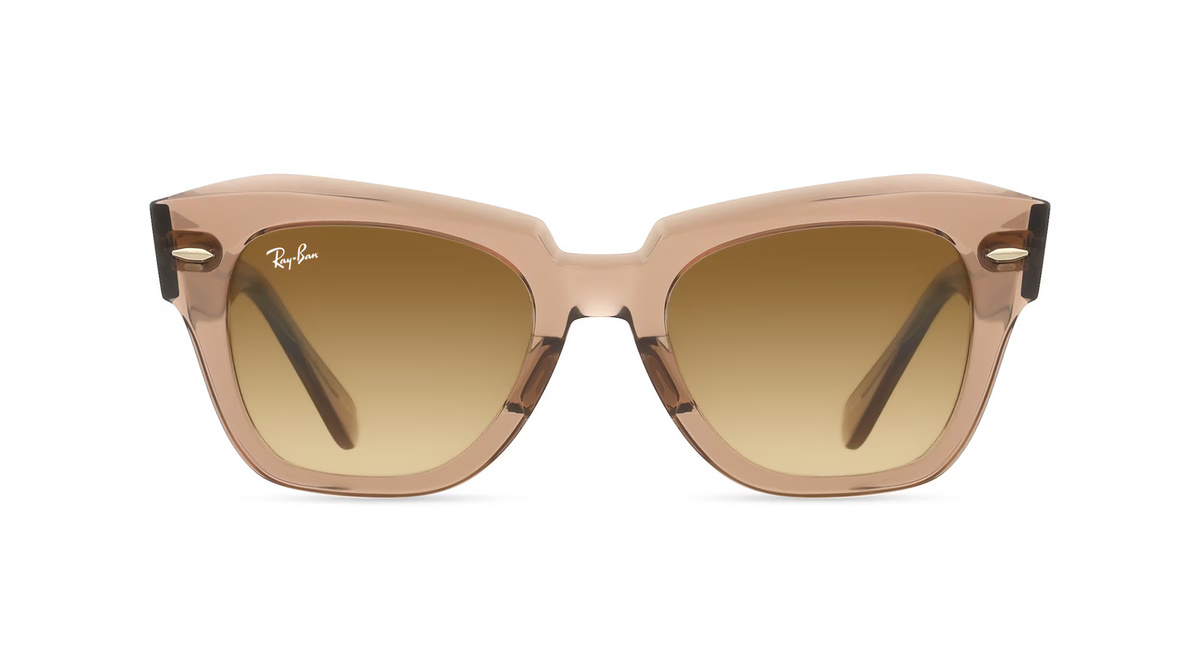 Ray-Ban 0RB2186 State Street Sonnenbrille, Vollrand, Quadratisch, Acetat, Unisex, braun - Bild 1