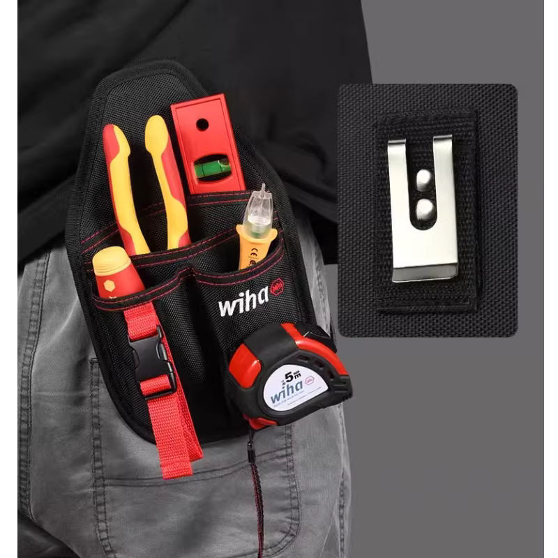 Wiha Multi-Elektriker-Isolierwerkzeug-Set 90028C in Multicolor mit Werkzeugtasche, Schraubendrehern, Abisolierzange, elektrischem Stift, Maßband und Wasserwaage - Bild 5