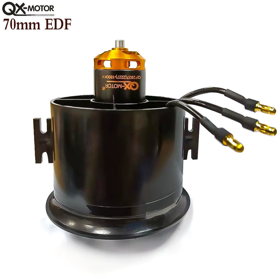Qx-motor 70mm edf qf2827 bürstenloser Motor, 12 Blätter, Schwarz - Bild 1