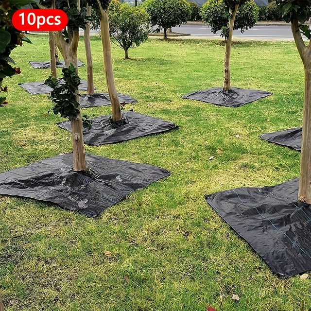10er Set Unkrautvlies Schwarz Wasserdurchlässig und Atmungsaktiv als Grasabdeckmatte zur Gartenpflege - Bild 1