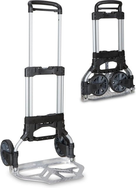 BS Systems Alu Caddy Klappbar in Silber mit Rollen aus Metall - Bild 1