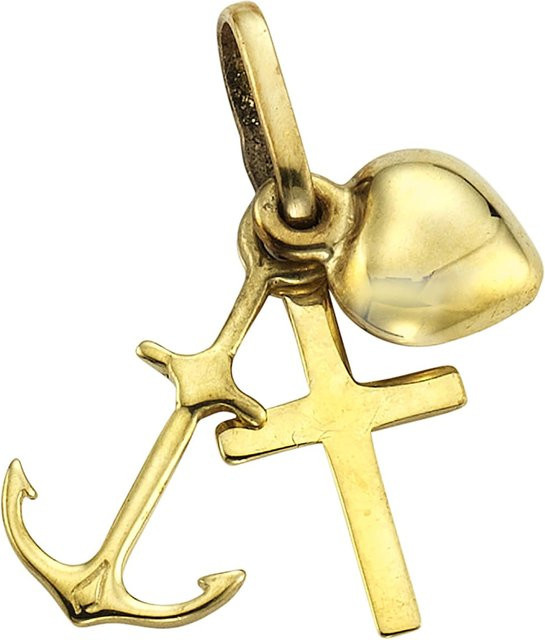 Ellen K. Anhänger 333 Gold, Glaube Liebe Hoffnung, Unisex - Bild 1