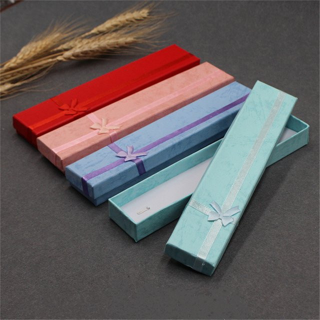 Generic Schmuckschatulle aus Papier in Gelb zur Aufbewahrung von Halsketten und Armbändern - Bild 1
