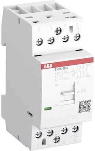 ABB EN25-31N-06 Installationsschütz mit 3 Schließern und 1 Öffner, 25A, 6er-Pack, Weiß - Bild 1