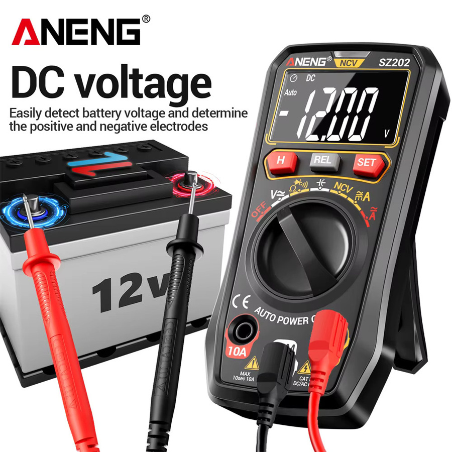 ANENG SZ 202 Digitaler Multimeter-Tester Schwarz für AC/DC-Spannung, Strom, Widerstand, Kondensator und NCV-Messungen mit 4000 Zählungen - Bild 2