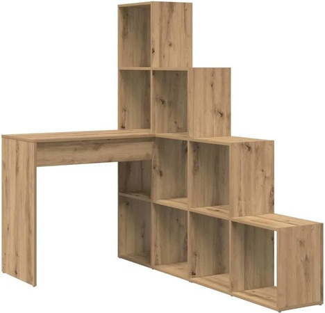 vidaXL Eckschreibtisch Artisan-Eiche in Braun für Heimbüro und Arbeitszimmer, B/T/H: 149,5 x 101,5 x 149,5 cm