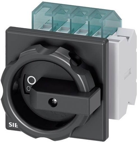Siemens Lasttrennschalter Schwarz 3polig 16 A 1 Schließer 1 Öffner 6 mm² 690 V/AC 3LD20031TP51 - Bild 1