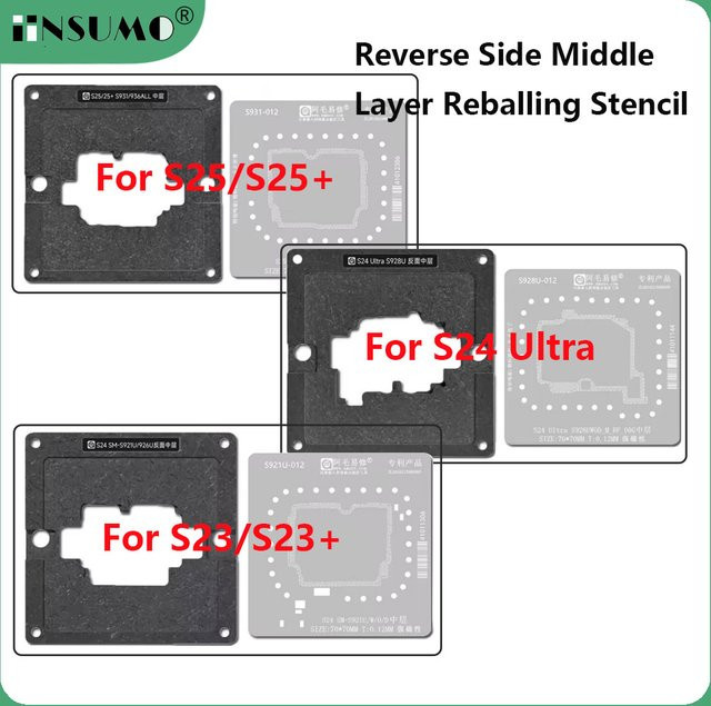 AMAOE Reballing Schablone für Samsung S24 S23 S23+ S901U S906U Reverse Seite Mittlere Schicht Motherboard Reparatur Station - Bild 1