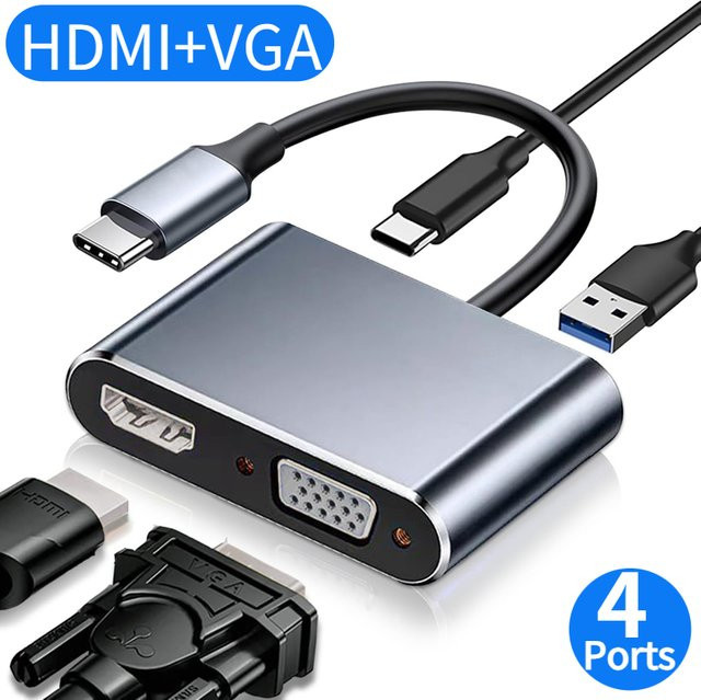 DIXSG USB C Hub mit 4K HDMI und USB 3.0 sowie PD Ladestation für MacBook, iPad und Samsung S20 Dex - Bild 1