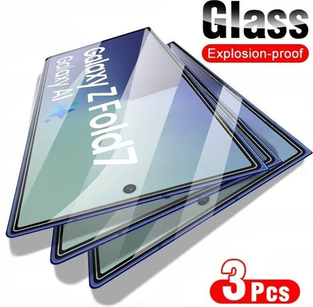 Samsung Galaxy Z Fold 7 Schutzglas Set aus 9H gehärtetem Glas für den Außenbildschirm, transparent, vollständige Abdeckung - Bild 1