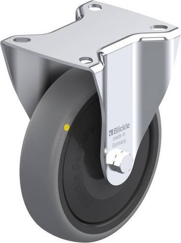 Blickle Bockrolle B-TPA 127KF-ELS in Schwarz und Grau mit 125mm Rad-Durchmesser und 80kg Tragfähigkeit - Bild 1
