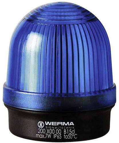 Werma Signalleuchte 200.500.00 Blau Dauerlicht für verschiedene Spannungen 12V bis 230V - Bild 1