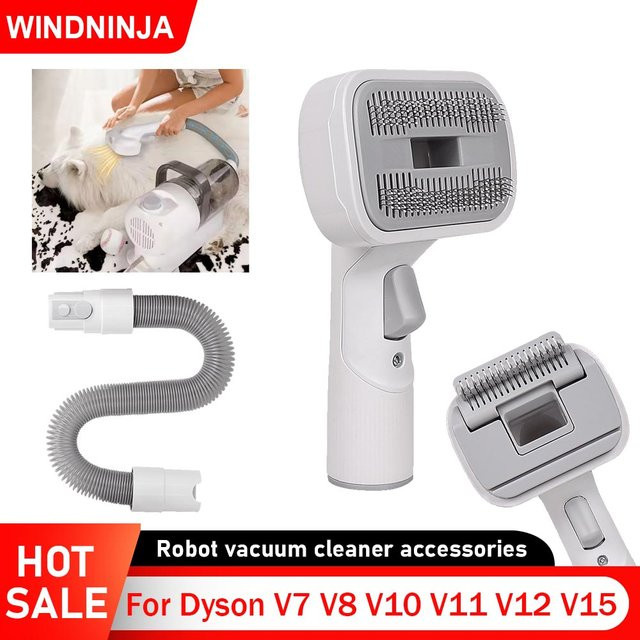 Dyson Haustierpflegebürste in Weiß für V7 V8 V10 V11 V12 V15 Staubsauger zur Fellpflege und Enthaarung von Hunden und Katzen - Bild 1
