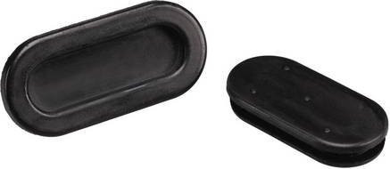 PB Fastener Kabeldurchführung 1099-01 mit Langloch in Schwarz aus PVC, Klemm-Ø max. 46 mm und Plattenstärke max. 2,5 mm - Bild 1