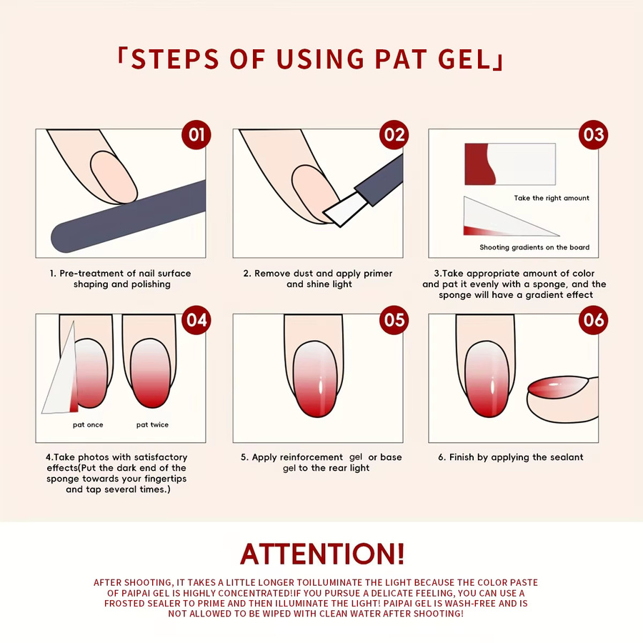 XEIJAYI Patting Gel Nagellack, 4 Farben, glänzend - Bild 4